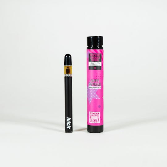 ILLICIT - Raspberry Lemonade Slushie 1:1 CBD:THC 300mg Dapper Disposable Vape - 1