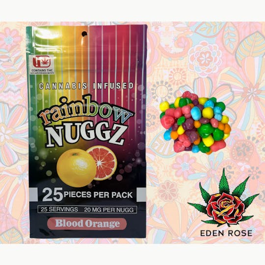 Eden Rose Processing - 500MG Rainbow Nuggz - Blood Orange - 1