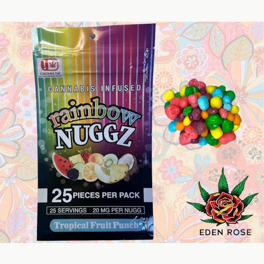 Eden Rose Processing - 500MG Rainbow Nuggz - Tropical Fruit Punch - 1
