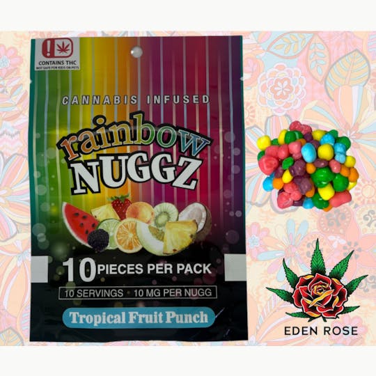 Eden Rose Processing - 100MG Rainbow Nuggz - Tropical Fruit Punch - 1