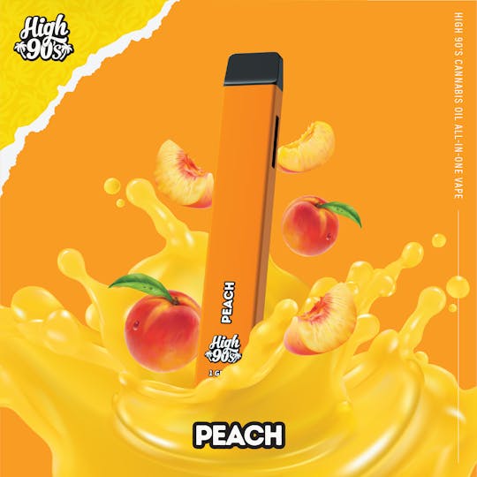 HIGH 90s - High 90s : Peach 1g All-In-One Vape - 1