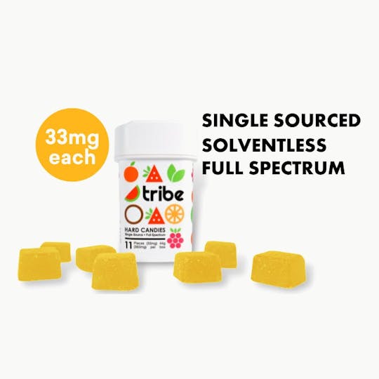 Tribe - Lemon Hard Candies - Indica - 33mg/ea - 11pk - 363mg Total - 1