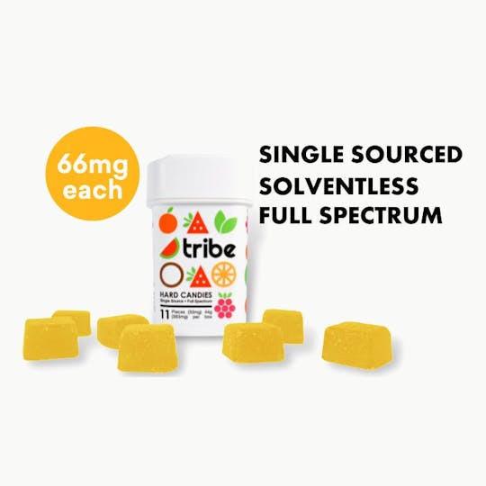 Tribe - Lemon Hard Candies - Indica - 66mg/ea - 11pk - 726mg Total - 1