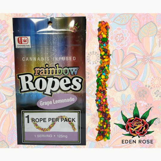 Eden Rose Processing - 125MG Rainbow Rope - Grape Lemonade - 1