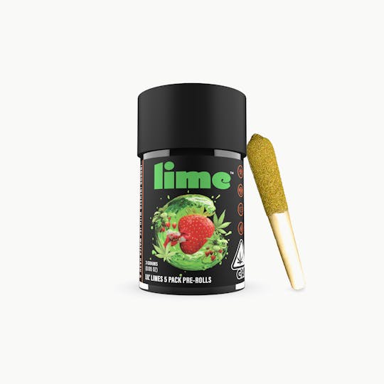 Lime - Live Resin & Hash Infused Lil' Limes (.6g x 5 Mini Pre Rolls) | Strawberry - 1