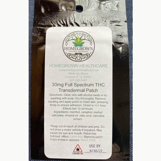 Herbal Remedies of Maine - Full Spectrum Transdermal Patch - 30mg - 1