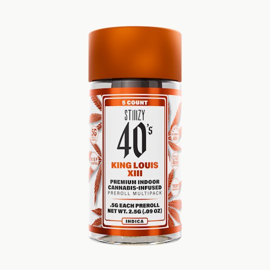 STIIIZY - - KING LOUIS XIII - .5G 40's Infused Preroll 5 Pack - 1