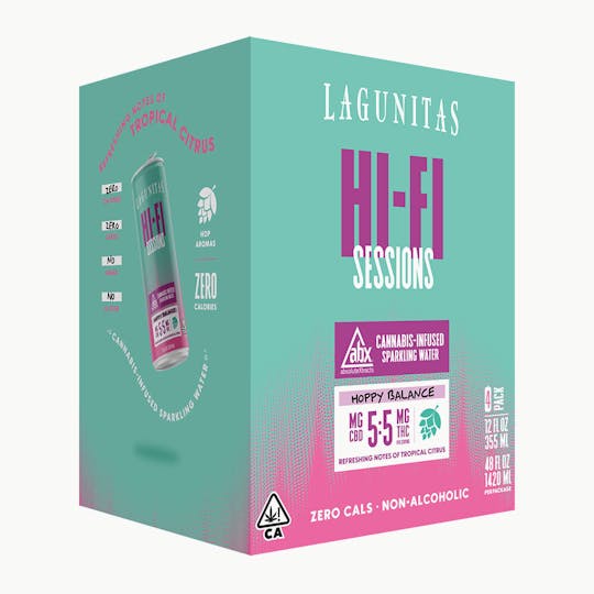 Lagunitas Hi-Fi Hops - Hi-Fi Sessions - Hoppy Balance 5mg THC:5mg CBD 4-pack - 1
