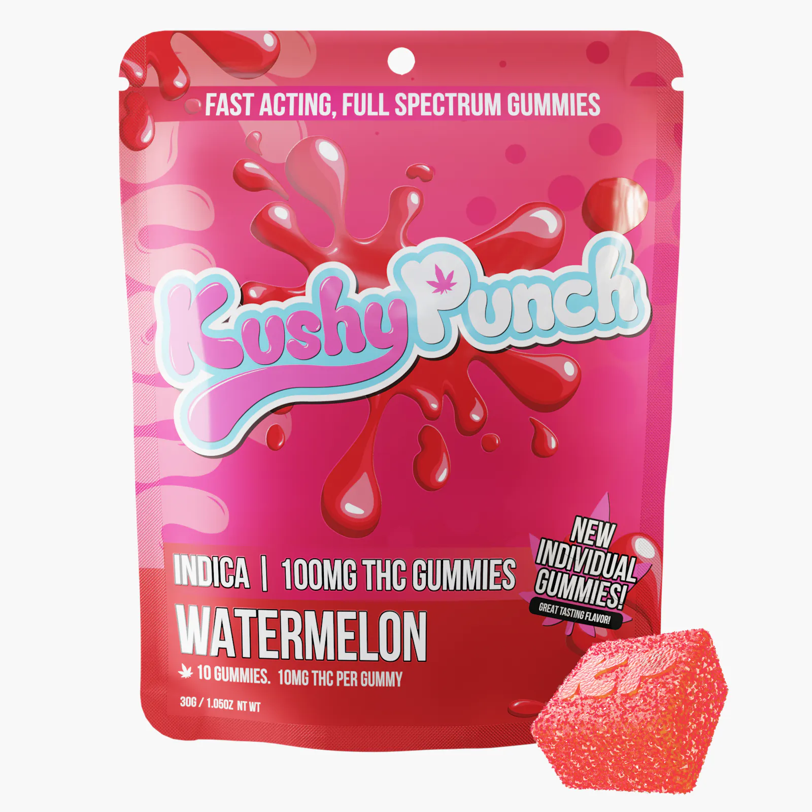 Indica Watermelon INDIVIDUAL GUMMIES 100MG