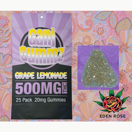 Eden Rose Processing - 500MG Ganj Gummz - Grape Lemonade - 1