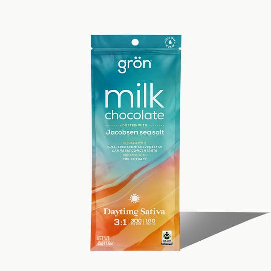 Grön Edibles - Grön 3:1 Milk Chocolate Sea Salt – Daytime Sativa - 1