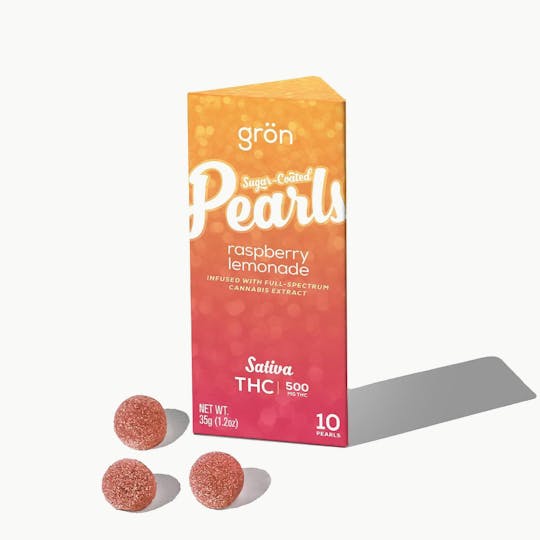 Grön Edibles - Grön THC Raspberry Lemonade Pearls - Sativa - 500mg - 1