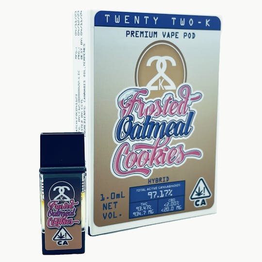 Twenty Two K / 22k - 22K - Frosted Oatmeal Cookies 1.0ml POD - 1