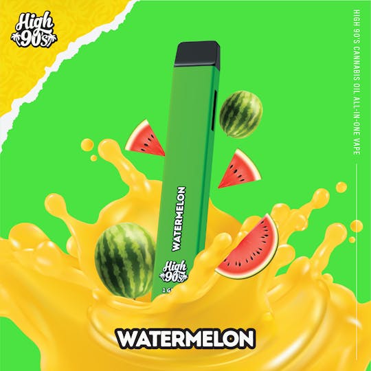 HIGH 90s - High 90s : Watermelon 1g All-In-One Vape - 1