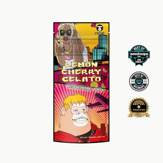 APE Premium Cannabis Corp - Lemon Cherry Gelato (Hybrid) — 1g APE Disposable Vape - 1