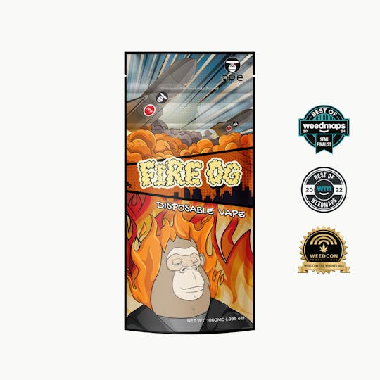 APE Premium Cannabis Corp - Fire OG (Indica) — 1g APE Disposable Vape - 1