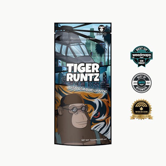 APE Premium Cannabis Corp - Tiger Runtz (Hybrid) — 1g APE Disposable Vape - 1