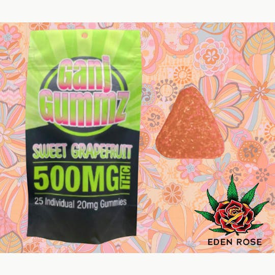 Eden Rose Processing - 500MG Ganj Gummz - Sweet Grapefruit - 1
