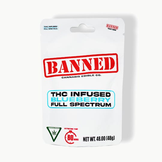 Banned Edible Co - BLUEBERRY GUMMY CLUSTERS 200MG | 4 PACK - 1