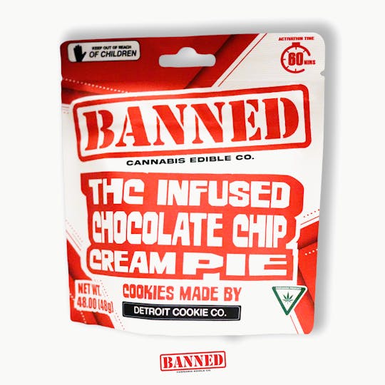 Banned Edible Co - CHOCOLATE CHIP CREAMPIE | 200MG BANNED x DETROIT COOKIE CO. - 1