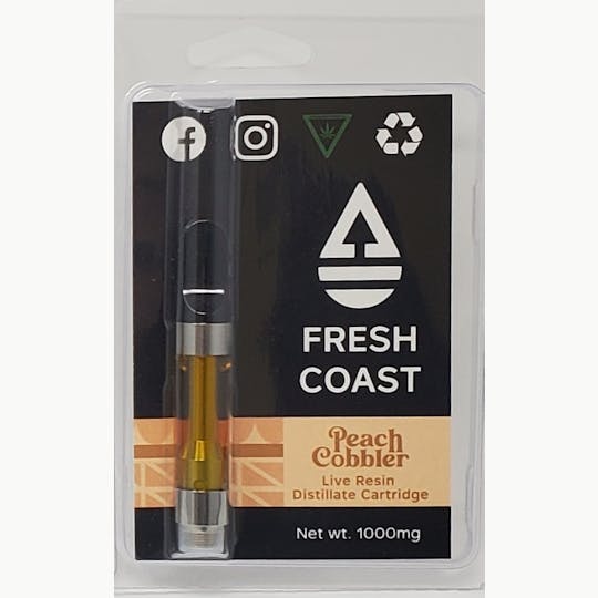 Fresh Coast - Live Resin Distillate Cartridge | Peach Cobbler - 1
