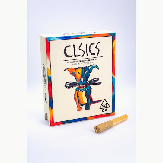 CLSICS Rosin & Rosin Infused Pre Rolls - Banana Mango/Chem91 - 10Pk .3g Hash Infused Pre Rolls - 1