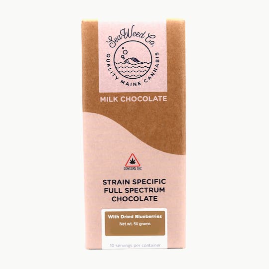 SeaWeed Co. - SWC - Ghost OG strain - Blueberry Milk Chocolate Bar 90mg - 1