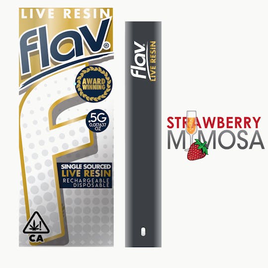 Flav - Disposable - Live Resin Strawberry Mimosa - 0.5g - 1