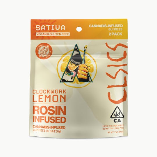 CLSICS Rosin & Rosin Infused Pre Rolls - Clockwork Lemon - 2Pk GUMMIES LIVE ROSIN INFUSED - 1