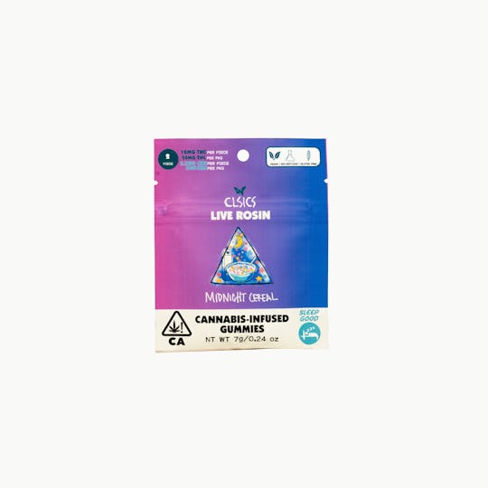 CLSICS Rosin & Rosin Infused Pre Rolls - CBN Midnight Cereal 2Pk GUMMIES LIVE ROSIN INFUSED - 1