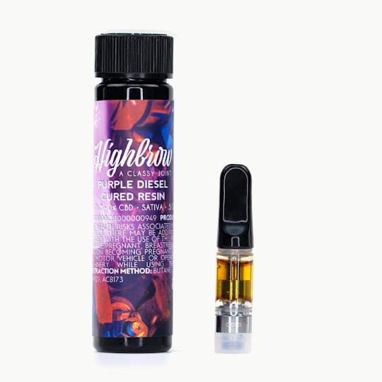 Highbrow - Highbrow Purple Diesel Cured Resin Cartridge 0.5g - 1