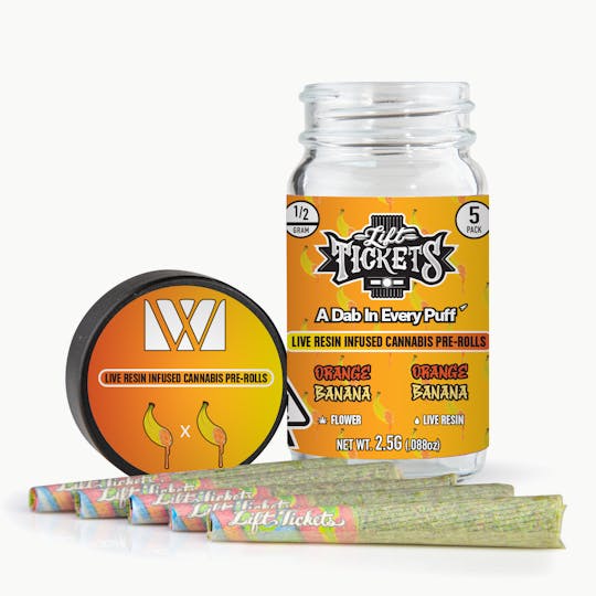 Lift Tickets - Orange Banana x Orange Banana - Infused Pre-Roll 5-Pack - 1