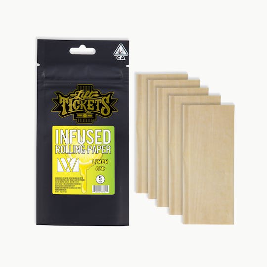 Lift Tickets - Lemon OZK Live Resin Infused Rolling Paper - 5 pack - 1