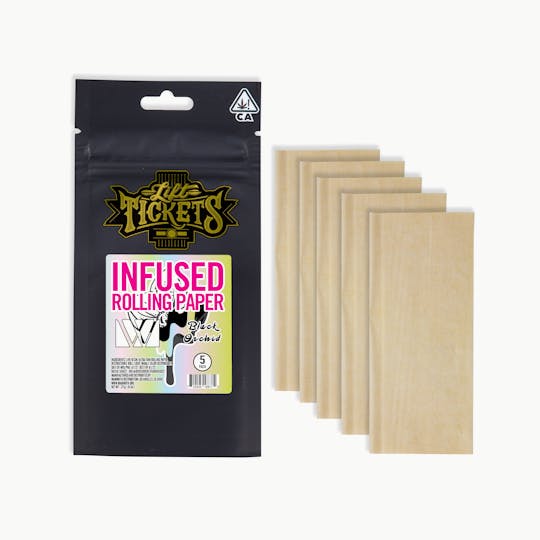 Lift Tickets - Black Orchid Live Resin Infused Rolling Paper - 5 pack - 1