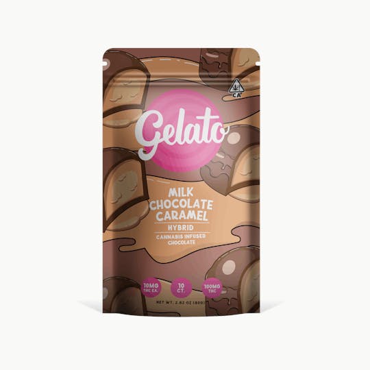 Gelato - Milk Chocolate Caramel Chocolate Bar 100mg - 1
