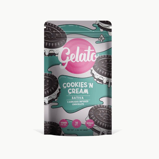 Gelato - Cookies N Cream Chocolate Bar 100mg - 1