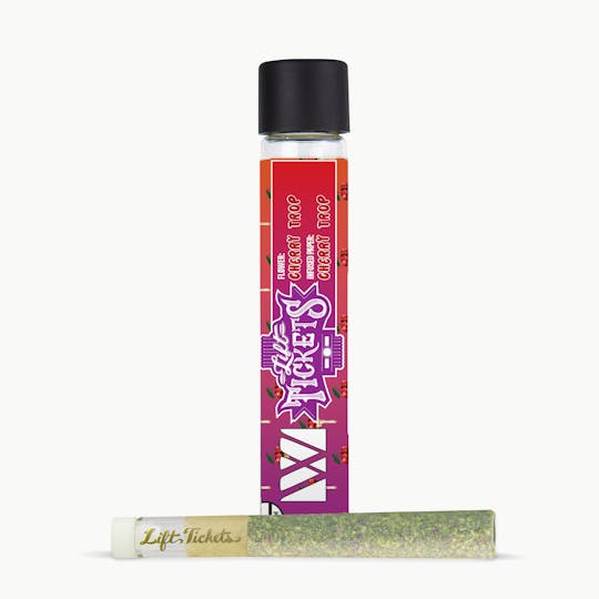 Lift Tickets - Infused Glass Tip Pre-Roll: Cherry Trop x Cherry Trop 1g Joint - 1