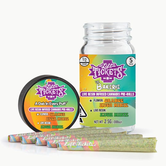 Lift Tickets - Orange Kush Mintz x Kush Mintz - Infused Pre-Roll 5-Pack - 1