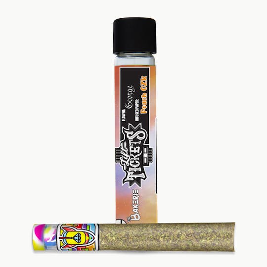 Lift Tickets - Infused Glass Tip Pre-Roll: George x Peach OZK 1.5g Joint - 1