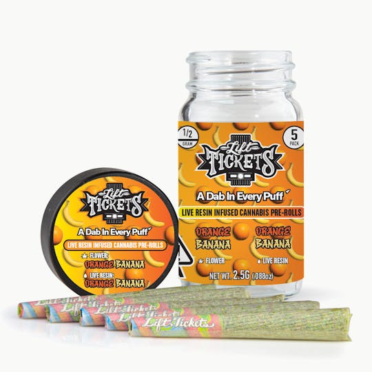 Lift Tickets - Orange Banana x Orange Banana - Infused Pre-Roll 5-Pack - 1