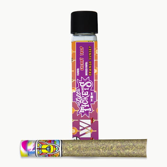 Lift Tickets - Infused Glass Tip Pre-Roll: Cherry Trop x Orange Sunset 1.5g Joint - 1