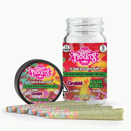 Lift Tickets - Orchid x Kush Mintz - Infused Pre-Roll 5-Pack - 1