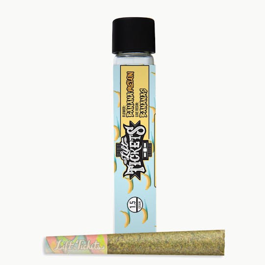 Lift Tickets - Infused Glass Tip Pre-Roll: Banana Melon x Bananas 1.5g Joint - 1