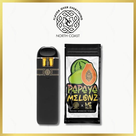 North Coast - North Coast x Mitten Canna Co. Papaya Melonz Rosin Disposable Pod .5g - 1