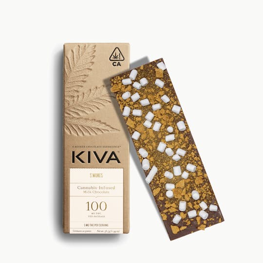Kiva Confections - Kiva S'mores Chocolate Bar - 100MG - 1