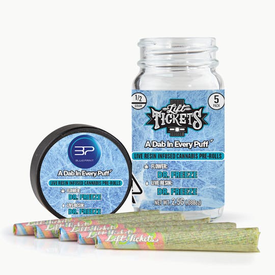 Lift Tickets - Dr. Freeze x Dr. Freeze - Infused Pre-Roll 5-Pack - 1