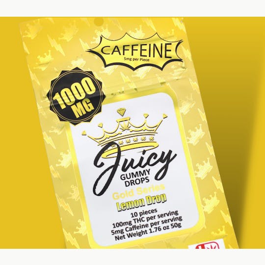 Juicy Gummy Drops - Lemon Drop with Caffeine - 1000MG - 1