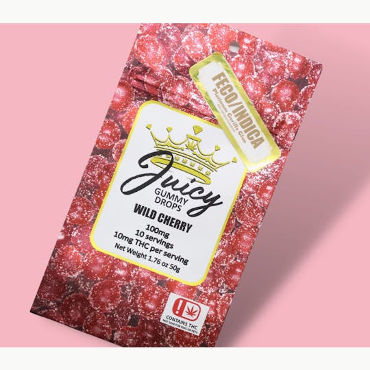 Juicy Gummy Drops - FECO Indica Wild Cherry - 100MG - 1