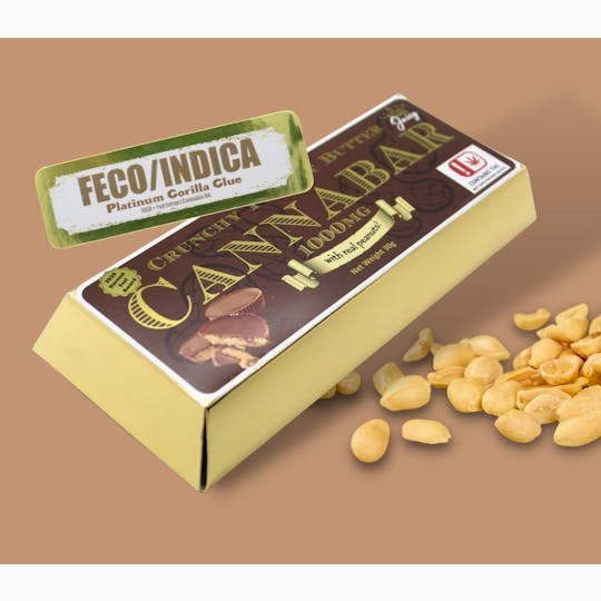 Juicy Gummy Drops - FECO Indica Crunchy Peanut Butter Cannabar - 1000MG - 1