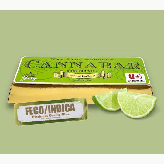 Juicy Gummy Drops - FECO Indica Key Lime Surprise Cannabar - 1000MG - 1